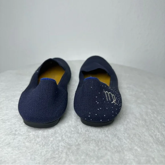 Rothy's  Limited Edition Zodiac Astrology Virgo Loafer Navy Slip On Shoes SizeW6 - Picture 5 of 16